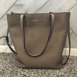michael kors tan leather tote